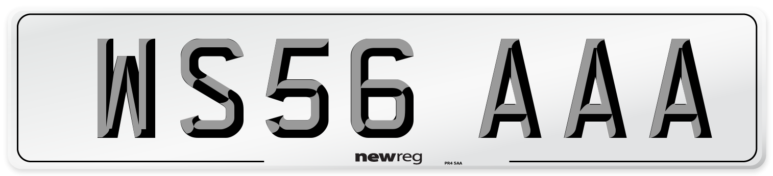 WS56 AAA Number Plate from New Reg